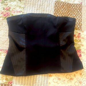 Super classy WHBM black bustier. Lined. Free shipping!